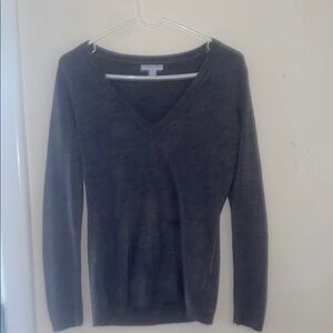 New York & Company Charcoal Knit Top